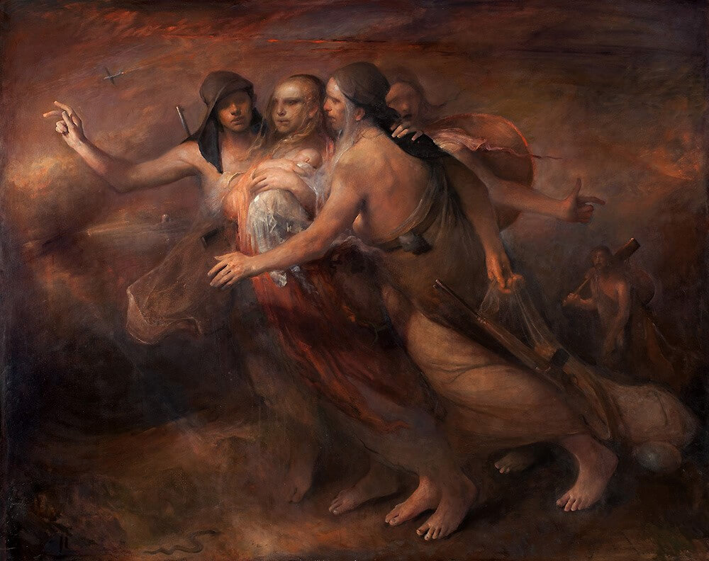 Crossing the Border painting by Odd Nerdrum